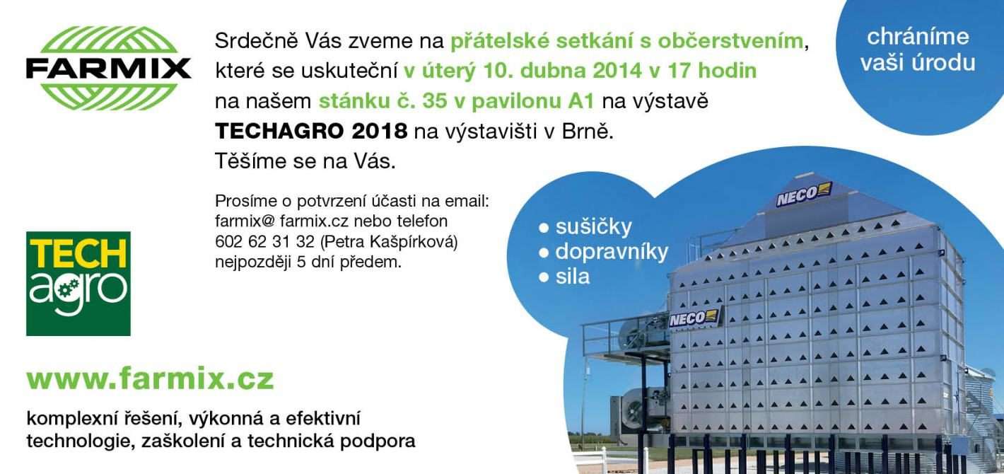 Pozvánka na TechAgro 2018